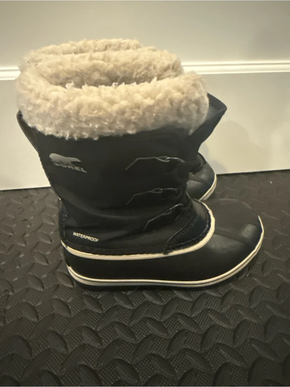Sorel Kids Black and Cream Snow Boots